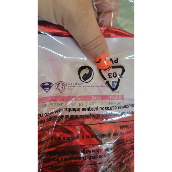 Secret Wishes Supergirl Costume – Plus Size (Fits 14–16) – DC Comics Dress with - Picture 7 of 7